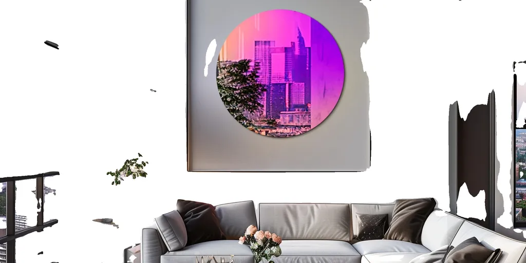 Miroir mural rond arc-en-ciel 66 cm en verre 5 mm pour une déco chic