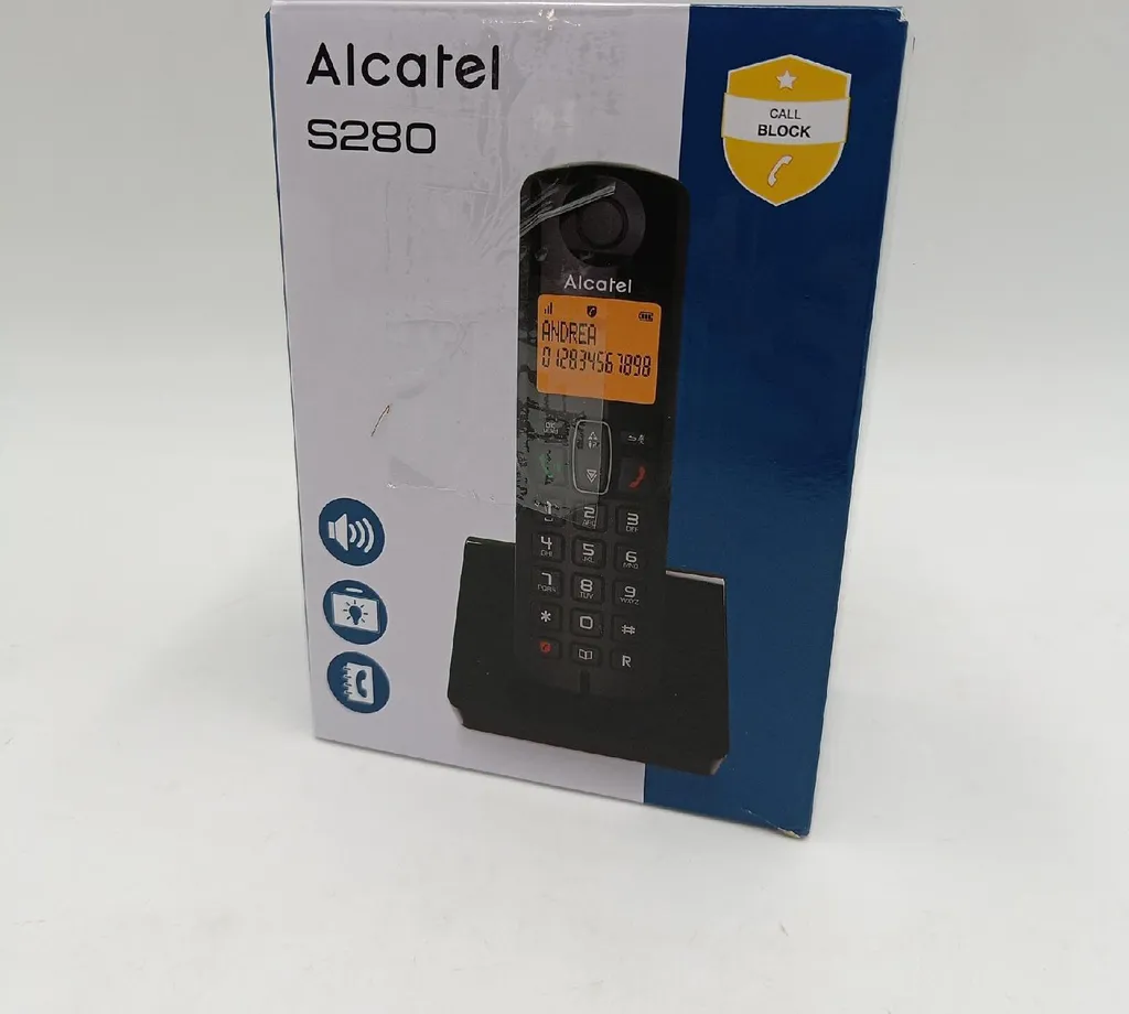 Alcatel S280 EWE Téléphone DECT avec Identificateur d'Appel Noir - 3