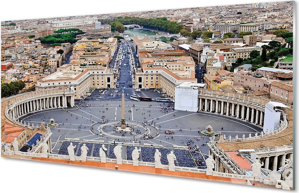 Spritzschutz 100x50 Wandkunst Rom Vatikan Platz Panorama