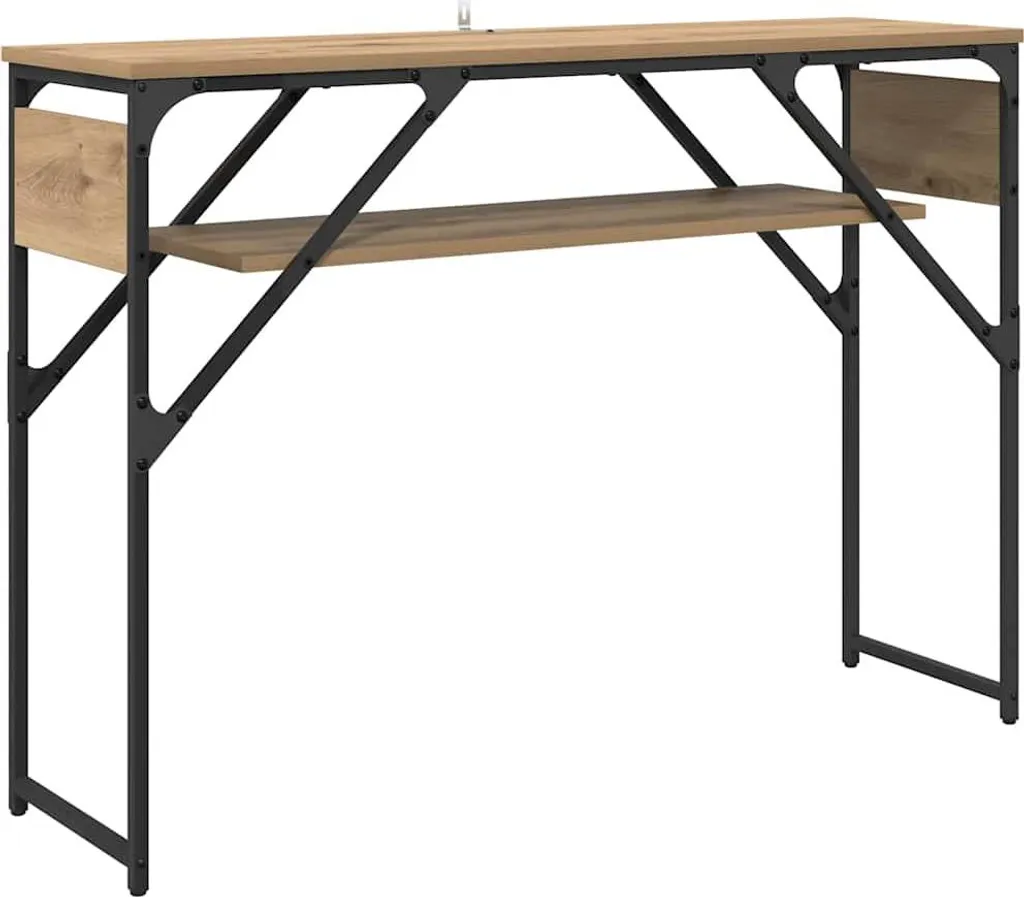 SYFAX™ TavoloConsolle Rovere artigianale 105x30x75cm Legno multistrato