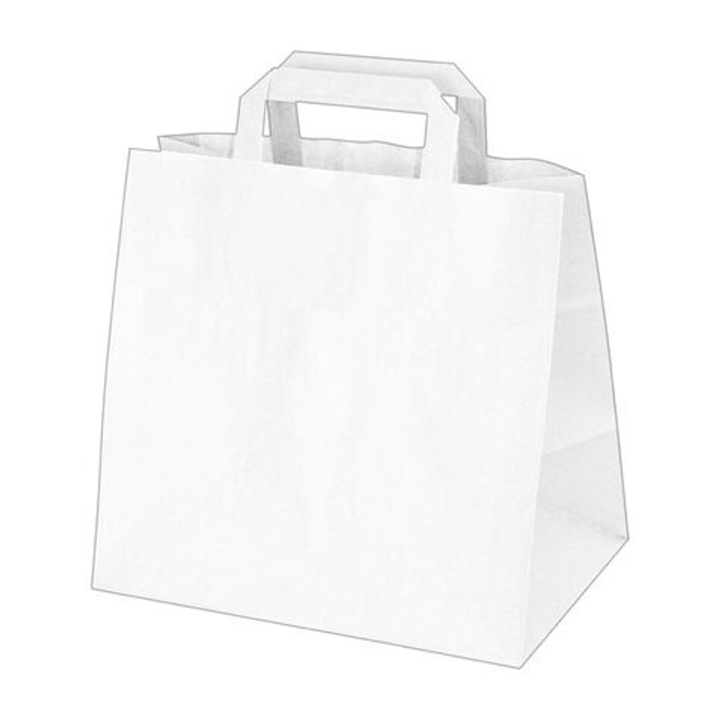 50x GASTRO Papiertragetaschen 33 x 32 x 21 cm mit EAN-Code Produktbild 