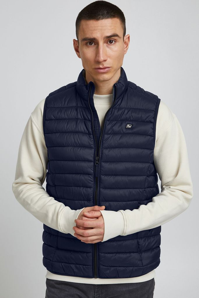 BLEND BHRomsey Herren Weste Steppweste Outdoor Weste mit Stehkragen