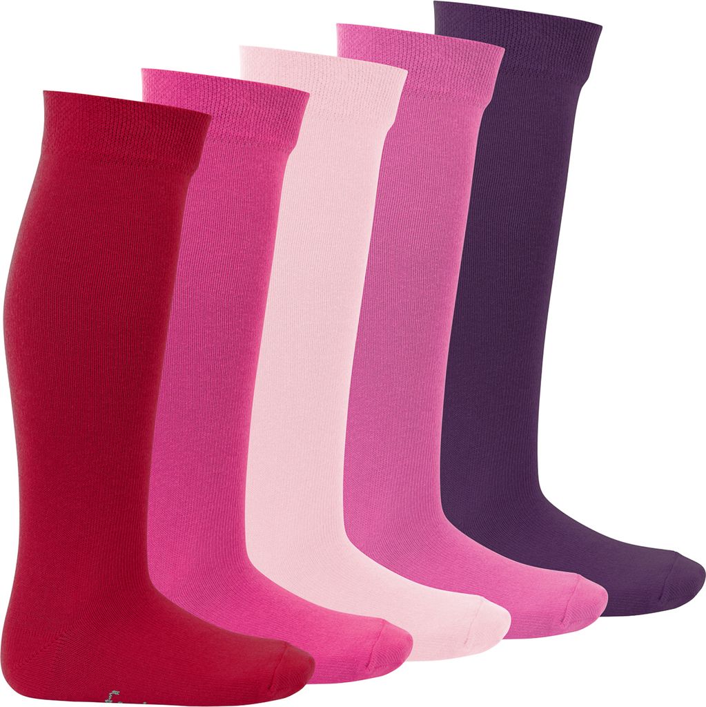 Footstar EVERYDAY! Hohe Socken für Kinder (5 Paar) - Berry