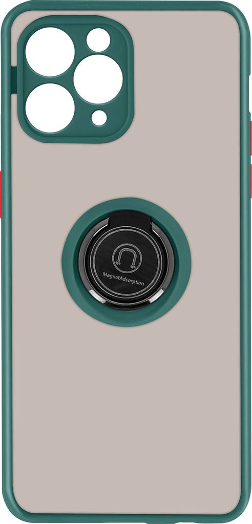 Hybrid Handyhülle mit Ring-Halterung für Apple iPhone 11 Pro – Dunkelgrün