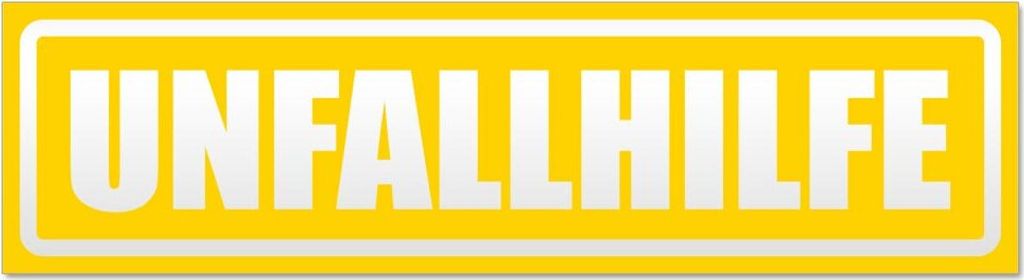 Unfallhilfe invertiert Magnetschild Schild magnetisch