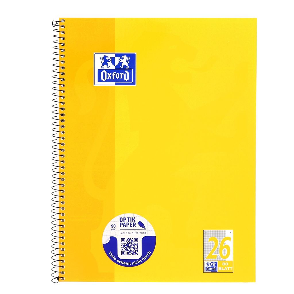 Oxford Collegeblock A4+220x295mm 80 Bl. Kariert Rand weiß R Zdjęcie produktu 