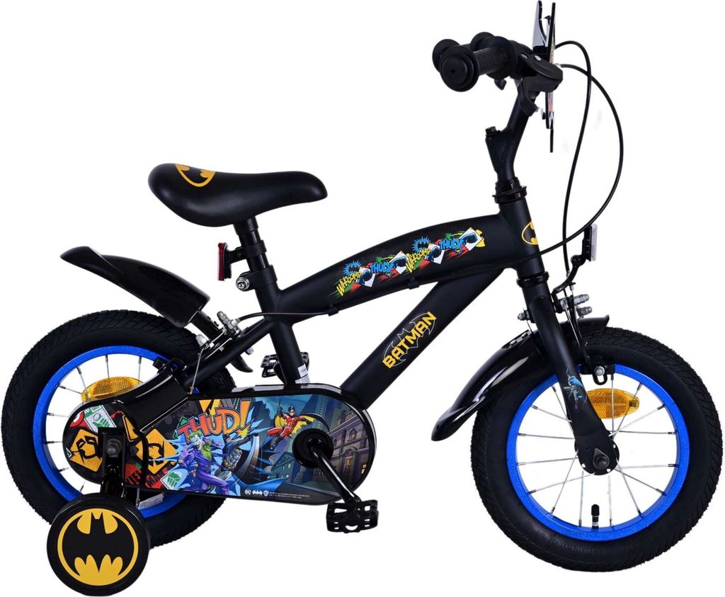 VOLARE Kinderfahrrad Batman 12 Zoll, ohne Rücktrittbremse