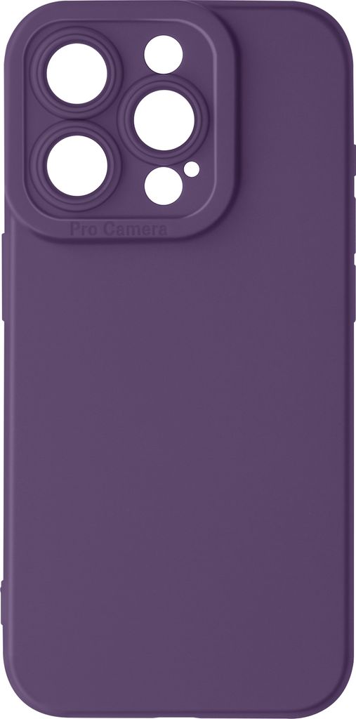 Avizar, SoftGlow Silikonhülle für Apple iPhone 15 Pro Max, geschützte Kamera, Dunkelviolett