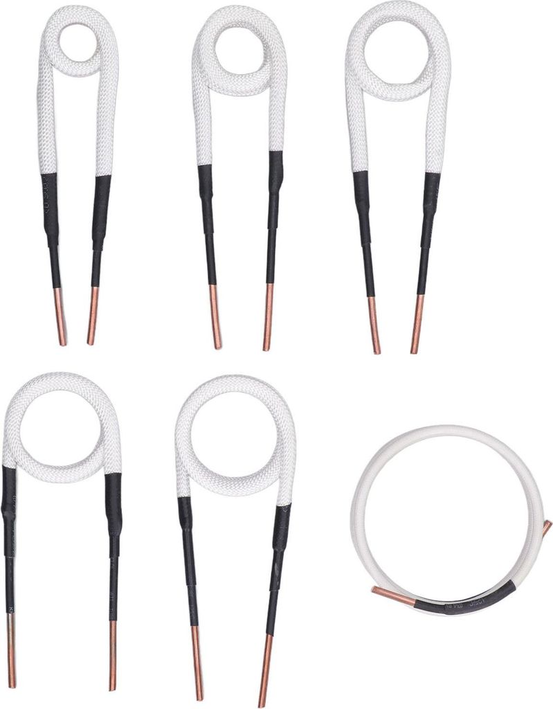 6-teiliges Induktionsheizspulen-Set, 3 mm Messingkern, 20, 25, 30, 35, 40 mm, frei formbare Induktionsheizdrähte