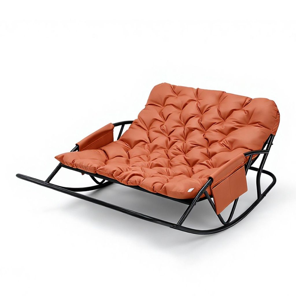 Fauteuil à bascule extérieur pour deux avec coussin et Image du produit 