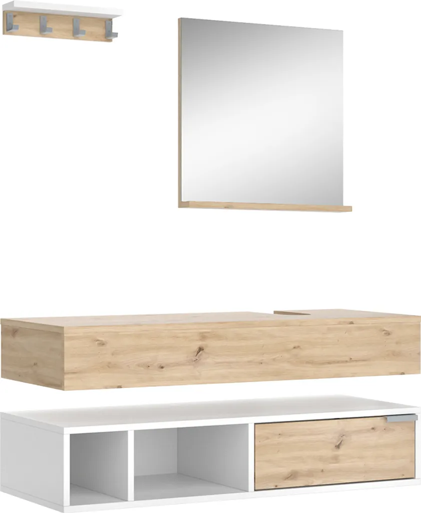 Aménagement salle de bain Vicco Henri blanc 4 pièces pour rangement XL