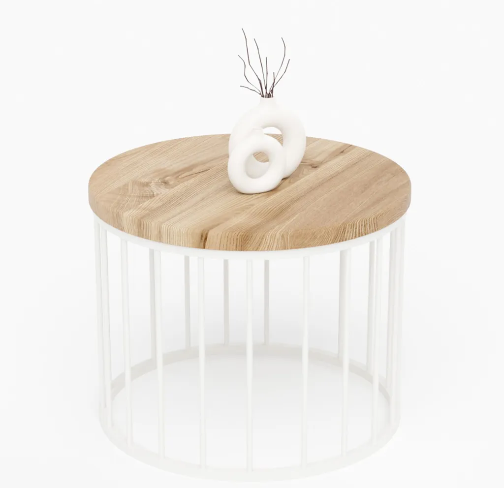 Table Basse de Canapé pour Salon Moderne - Design Industriel 50 x 37 cm