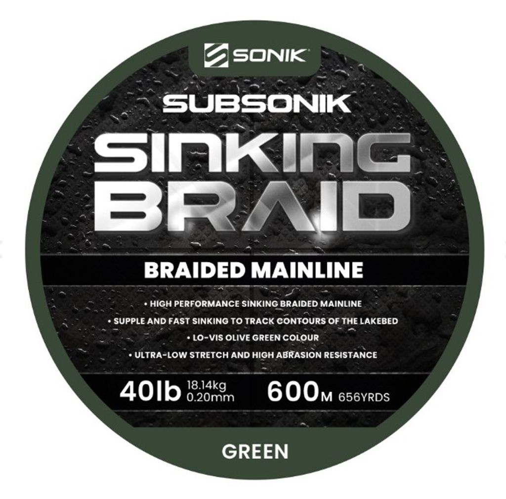 Sonik Subsonik Sinking Braid 40lb 0,20mm - 600m geflochtene Produktbild 