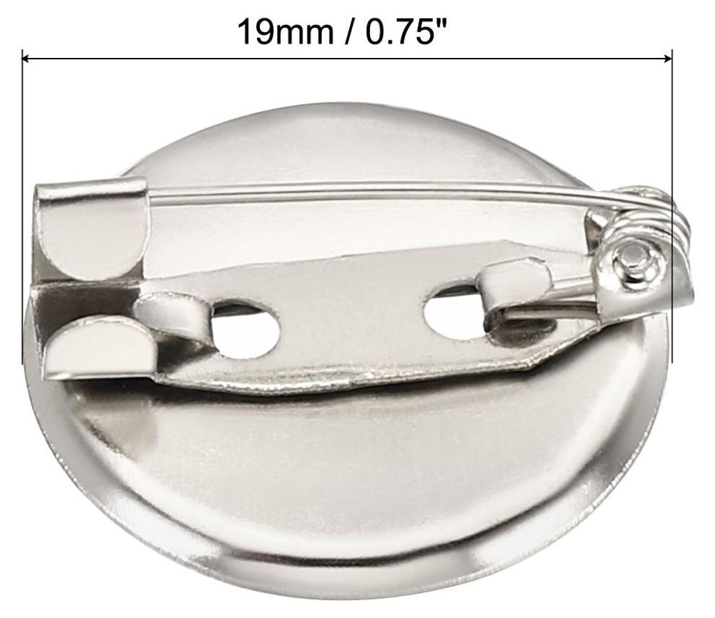 50 Stš¹ck Brosche Basis 19mm Broschennadeln Sicherheitsnadeln Anstecknadeln zum Basteln mit L?chern fš¹r Ausweise Namenskarten Tags DIY Schmuck...