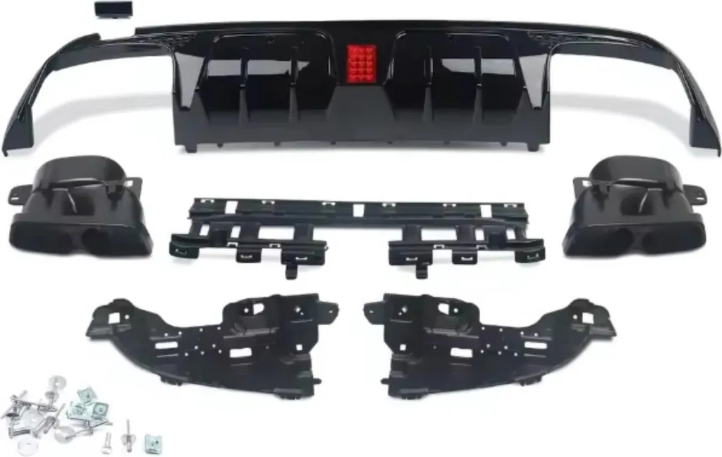 Kit Diffuseur avec Sorties d'Échappement pour Mercedes W205 Carbone