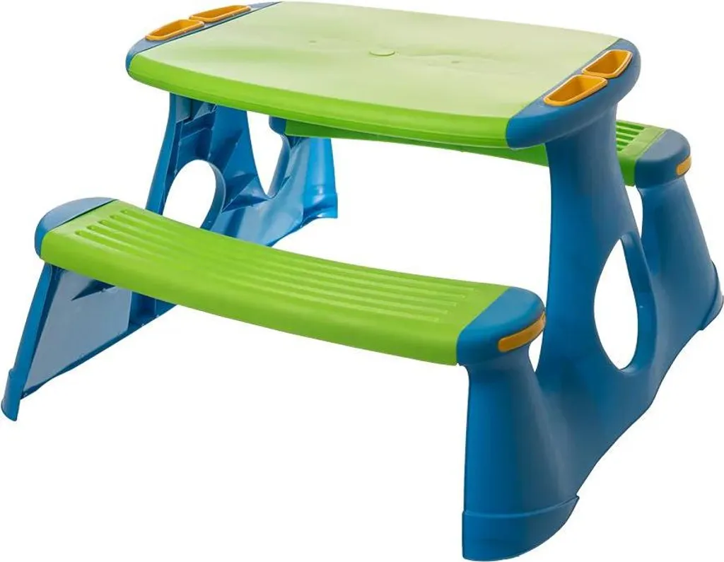 Tavolo per bambini con panchine per il giardino e il parco giochi