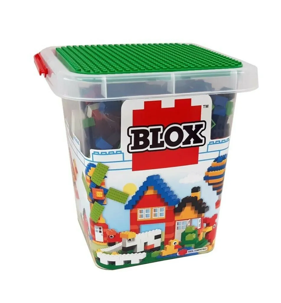 Seau de Construction Blox 500 Pièces Robustes et Compatibles Androni