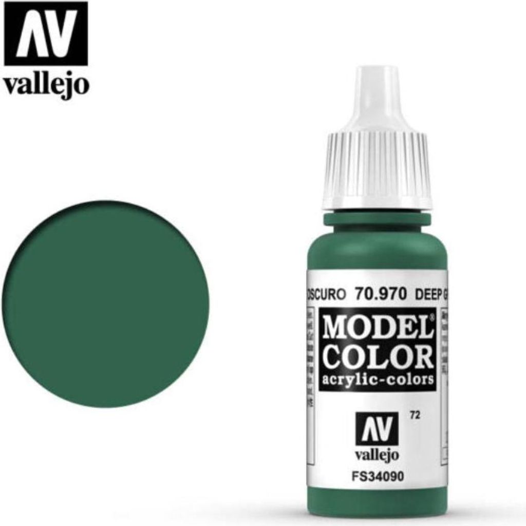Model Color Vallejo 70970 Deep Green 17ml Matt Airbrush Immagine del prodotto 