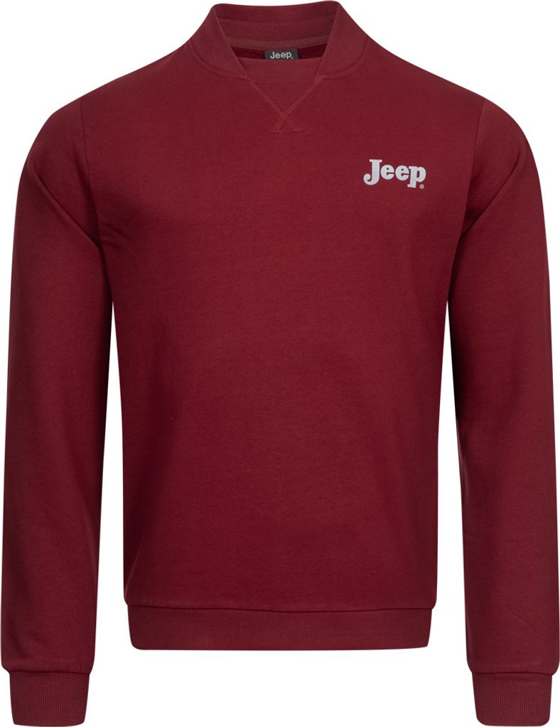 Jeep Herren-Sweatshirt mit Bomberkragen, Rot - XL Produktbild 