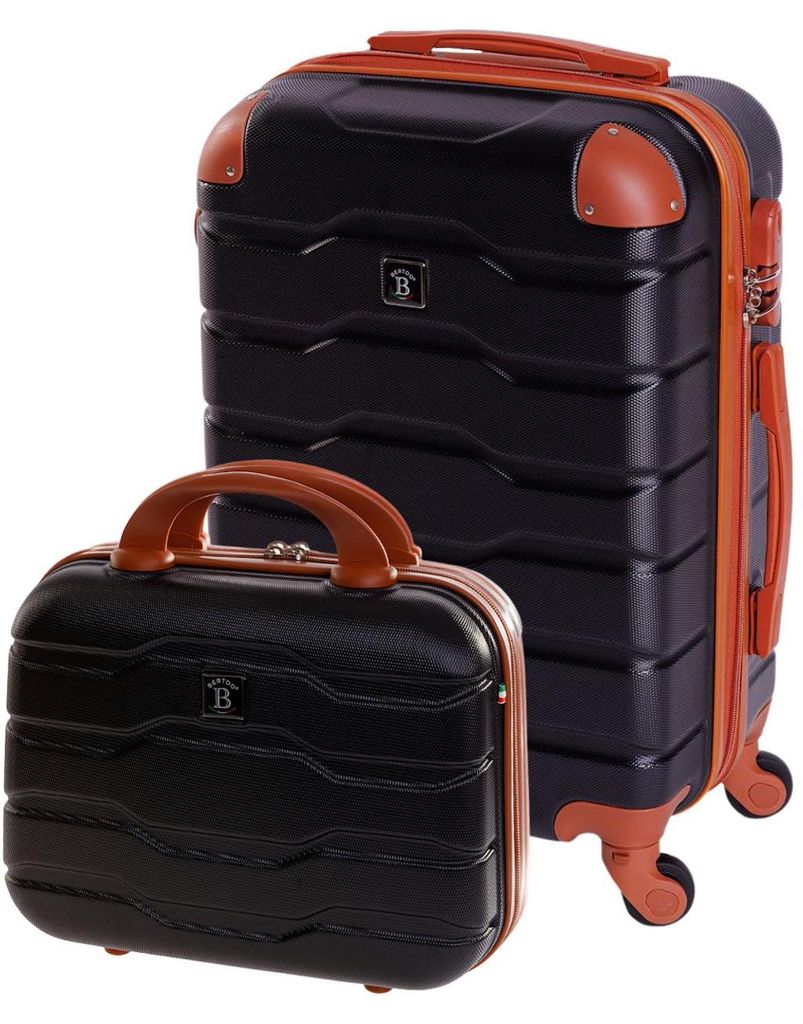Kabinový kufr BERTOO Firenze pro Ryanair - černý set 2v1 S Obrázek produktu 