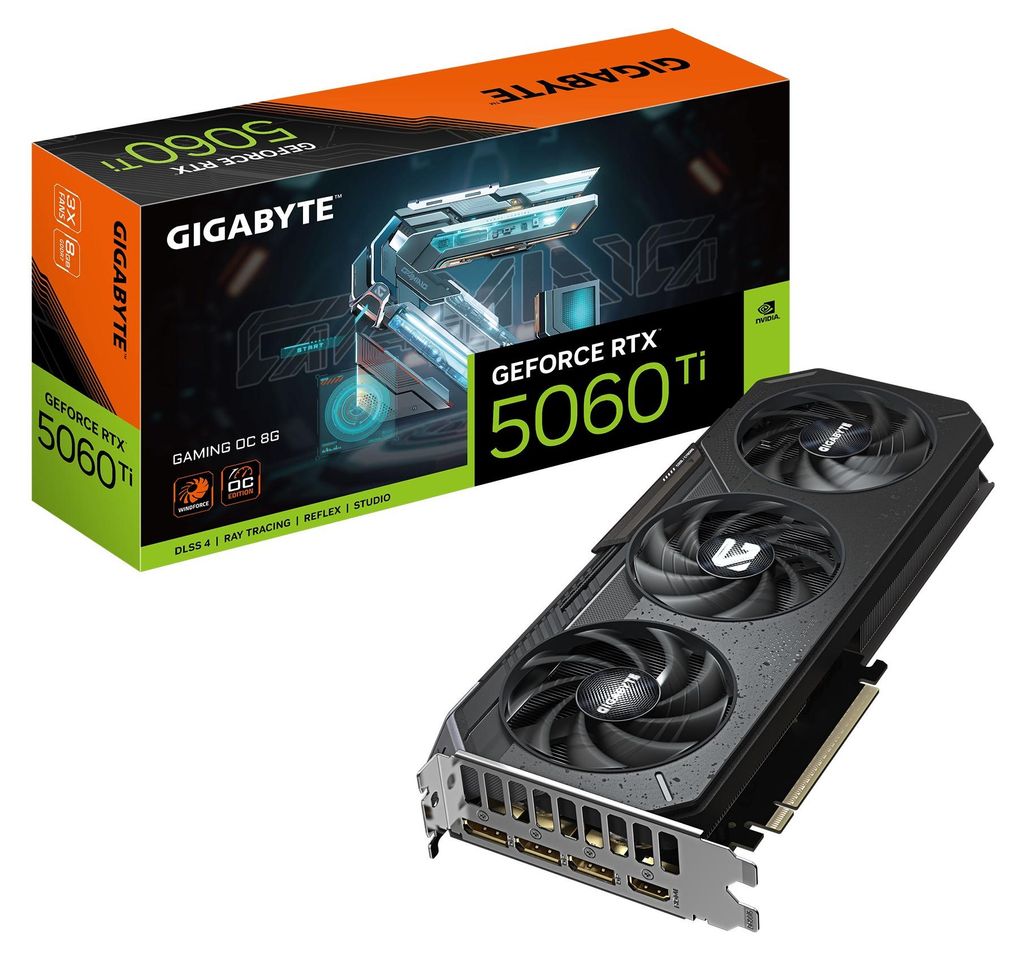 GIGABYTE GeForce RTX 5060 Ti GAMING OC 8G Graphics Card - Immagine del prodotto 