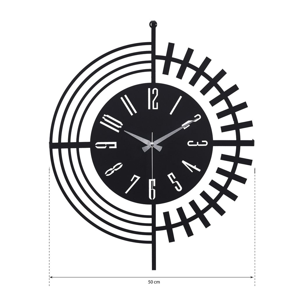 Opviq, Dubai - Black, Dekorative Metall-Wanduhr, 100 % Produktbild 3