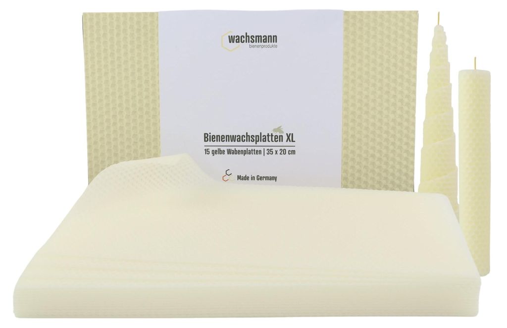 XL Bienenwachsplatten, 15 Stück, 35 x 20 cm, aus Deutschland