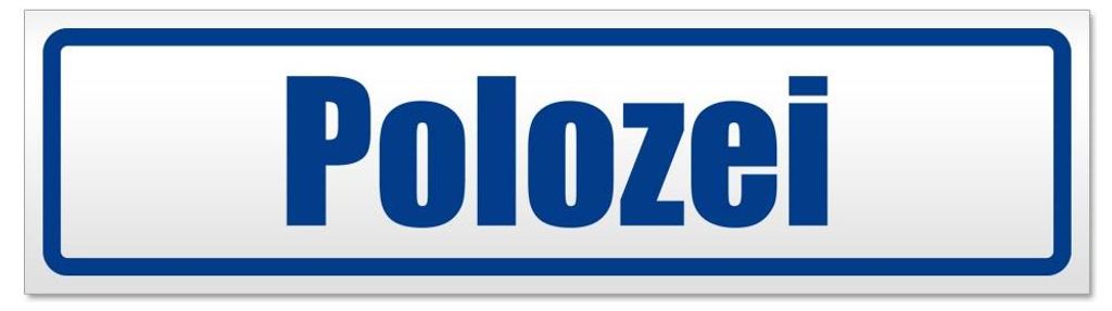 Kiwistar - Autoaufkleber - Verkehrsblau - 30 x 8 cm - Polozei - Hinweis Aufkleber Sticker für Auto, Kfz, Fahrrad, PKW, LKW