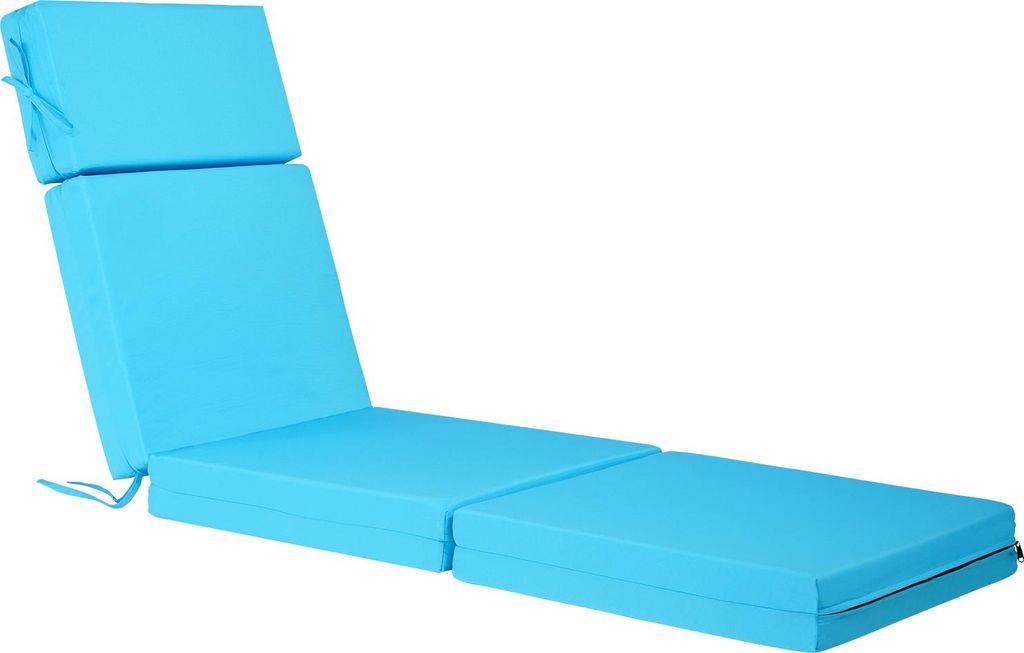 VEVOR Deckchair Auflagen, 1830x533x98 mm, Liegenauflagen für den Außenbereich, wasserabweisend & farbecht, Sonnenliegen-Kissen mit Bändern, dick...