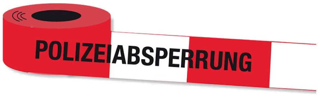 Polizei 10m Absperrband Polizeiabsperrung Partydeko Produktbild 