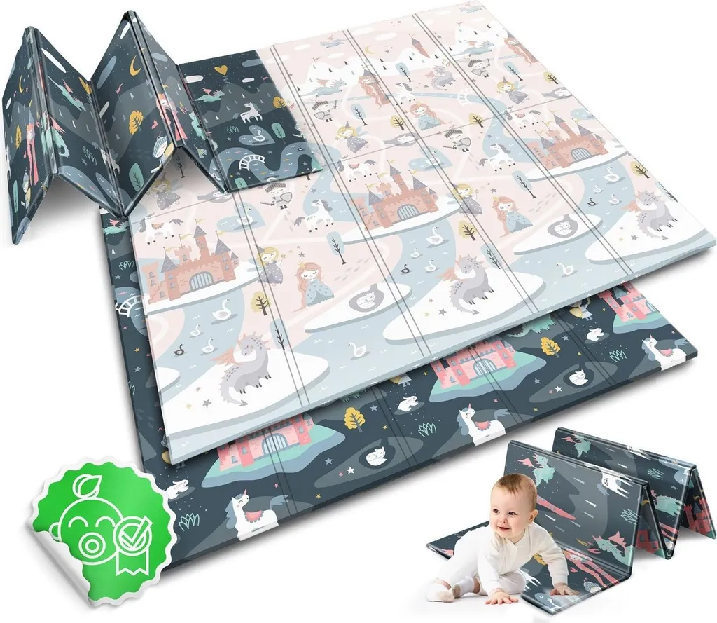Tapis de sol pliable 200x180x1cm - Mousse XPE réversible et imperméable - 7