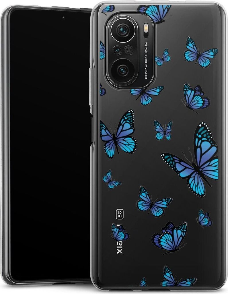 DeinDesign Handyhülle für Xiaomi Mi 11i Silikon Hülle Case Smartphone Schutzhülle Muster Schmetterling transparent