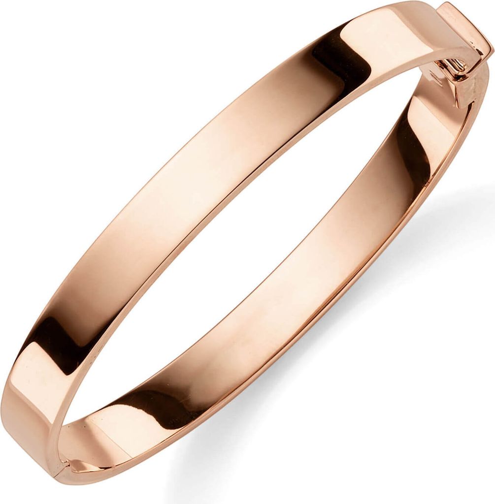 8mm Armreif 60x50mm Armschmuck 585 Gold Rotgold massiv glänzend flach schlicht