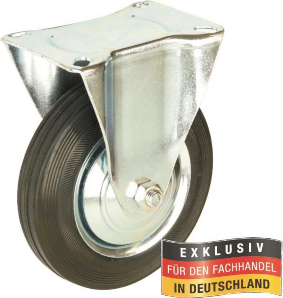 Vollgummi Bockrolle 160mm 0160 Transportrolle