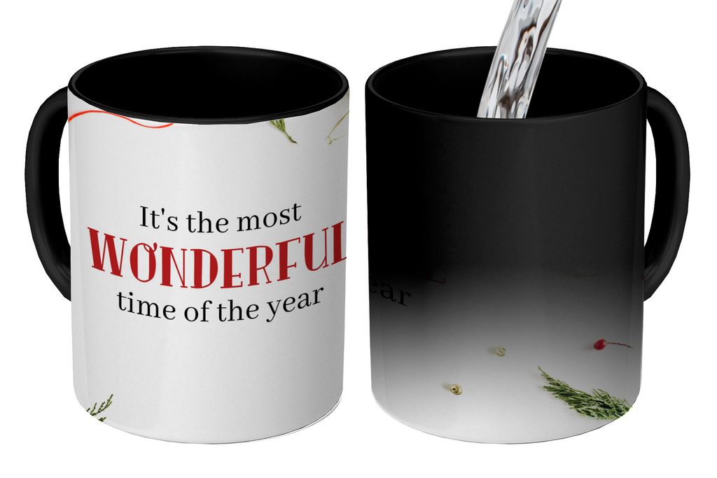 KitchenYeah Zauber Tasse Zaubertasse Magic Winter - Zitat - Weihnachten 350 ml Farbwechsel Becher Geschenk Geschenkidee - Magic-Tasse - Fototasse...