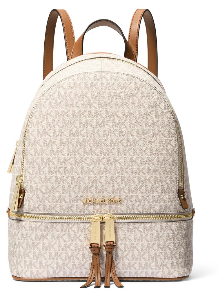 Plecaki Michael Kors, model Rhea, kolor beżowy, zamykane na Zdjęcie produktu 
