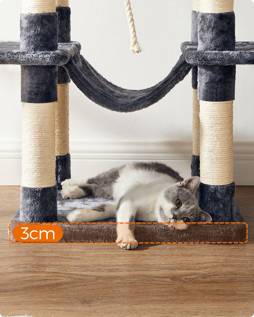 FEANDREA Kratzbaum, XXL Katzenbaum, 164 cm, rauchgrau Produktbild 6