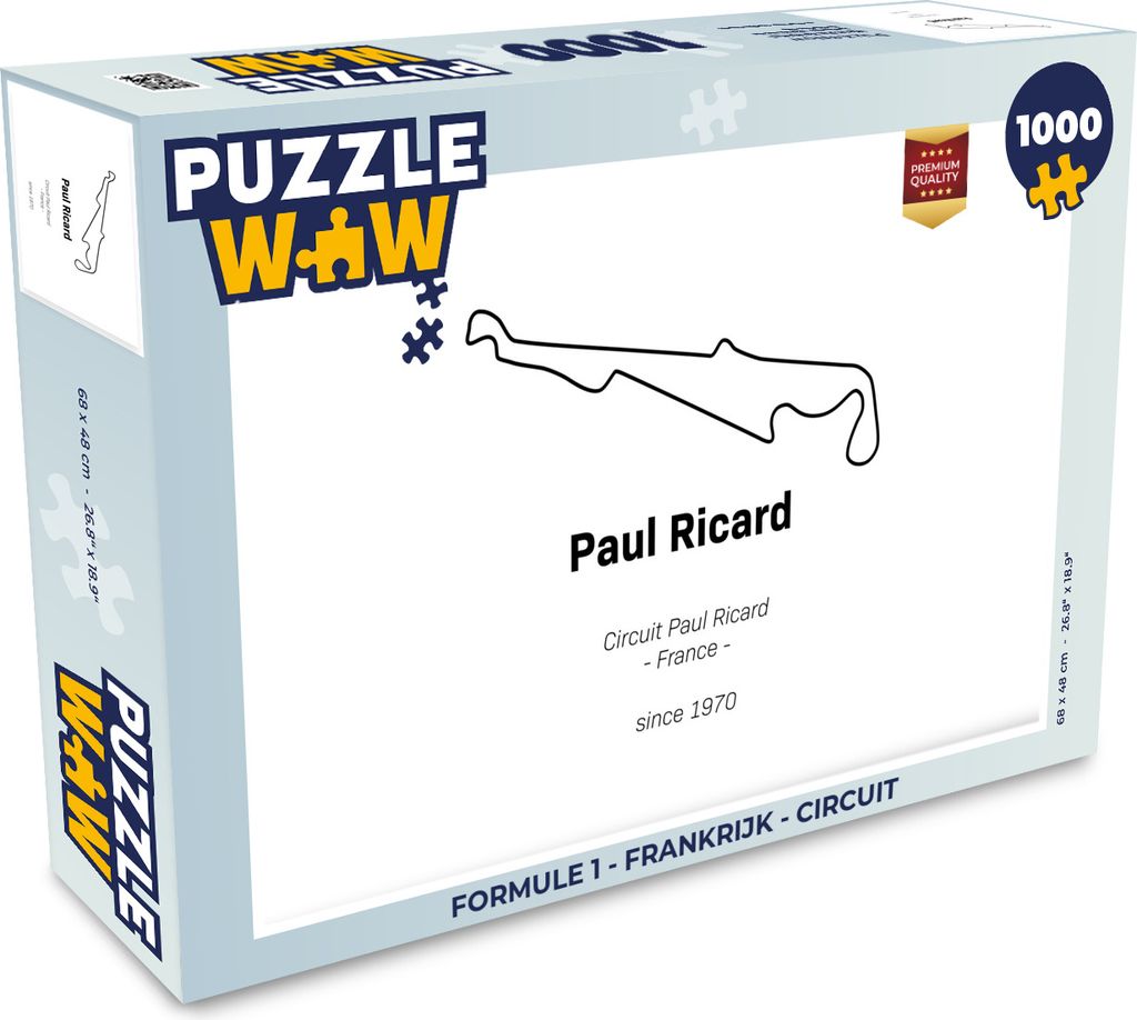 MuchoWow Puzzle 1000 Teile Formel 1 - Frankreich - Rennstrecke - Erwachsene - Rätsel