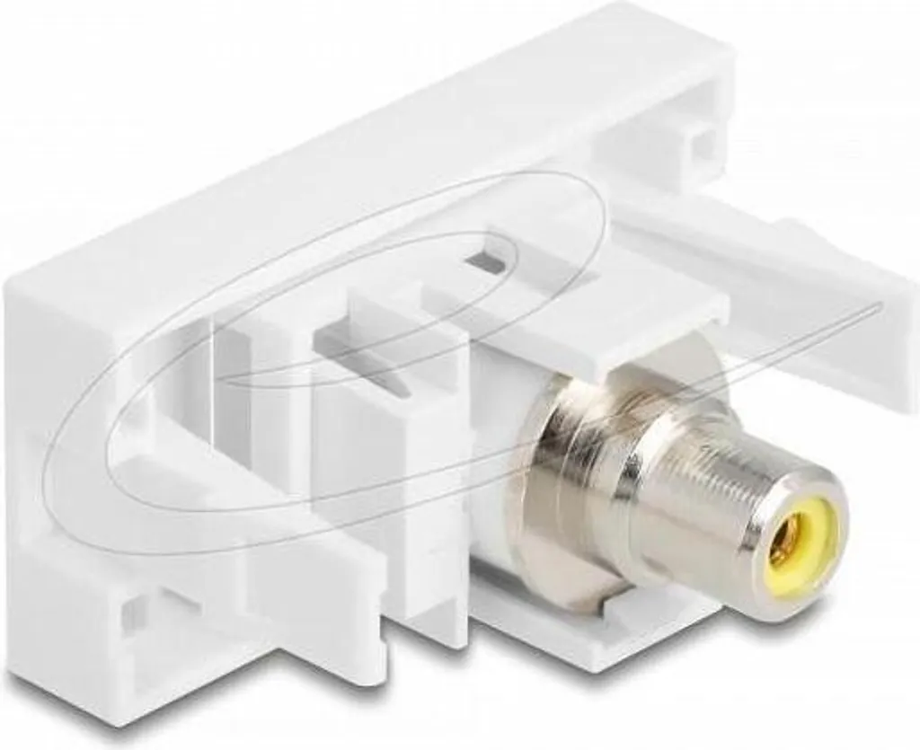 Module RCA Easy45 avec prises jaune et blanc pour plastron 45x45 mm