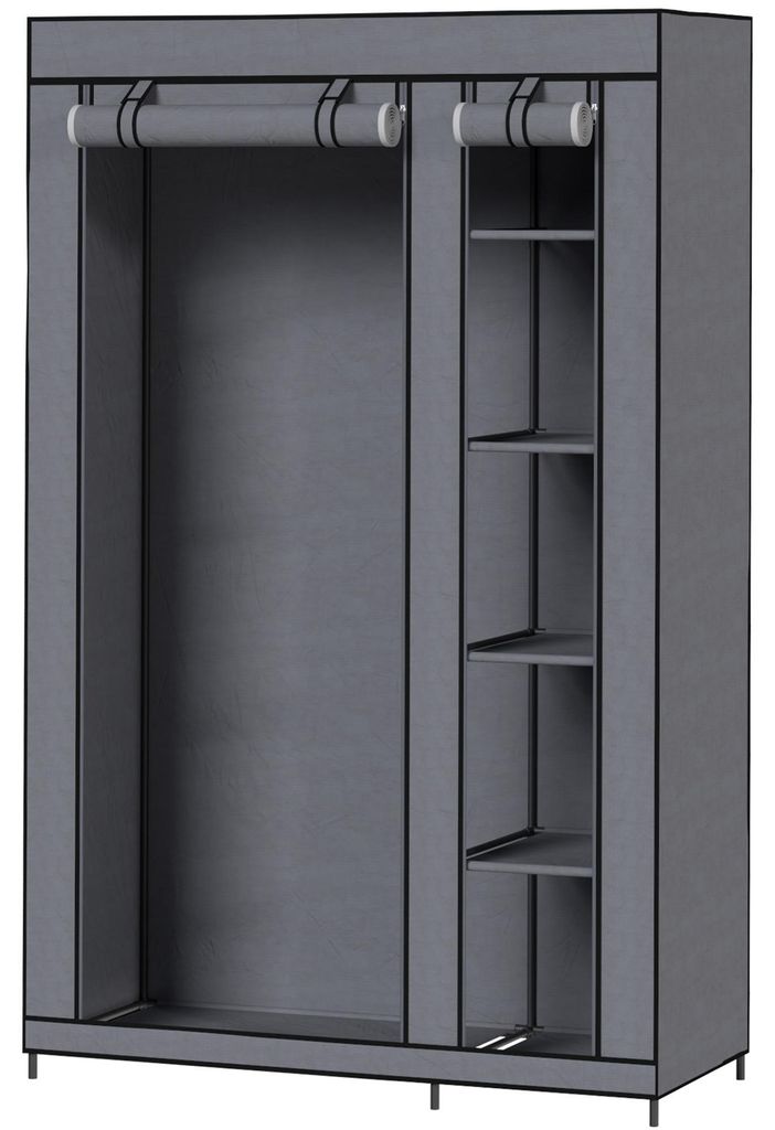 HOMCOM Stoffkleiderschrank mit Kleiderstange, 5 Produktbild 