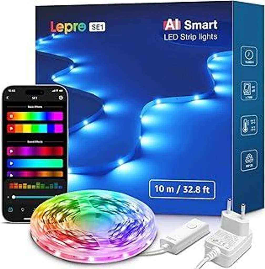 Lepro AI SE1 Striscia LED 10m RGB Smart Alexa Google Assistant Offerta