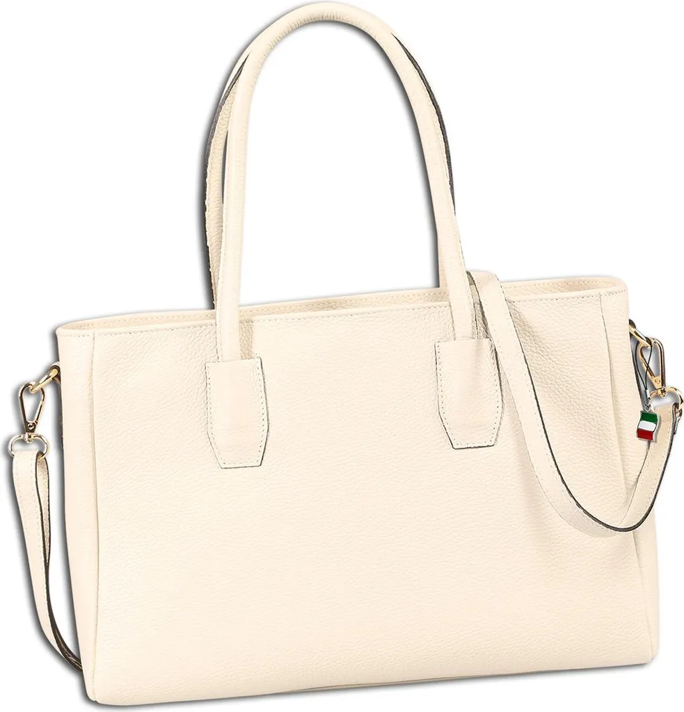 Sac à main beige en cuir Florence idéal pour le travail et sorties