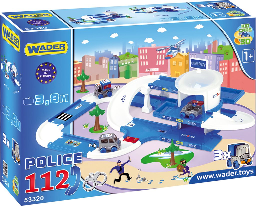 KID CARS 3D-Polizeistation Spielset 3,8 m