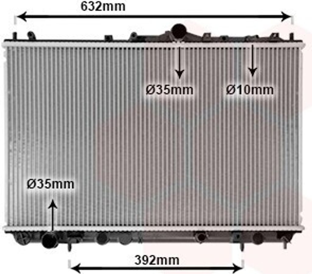 VAN WEZEL 59002124 Kühler Wasserkühler Motorkühler für VOLVO V40 Kombi (645) für MITSUBISHI CARISMA (DA)
