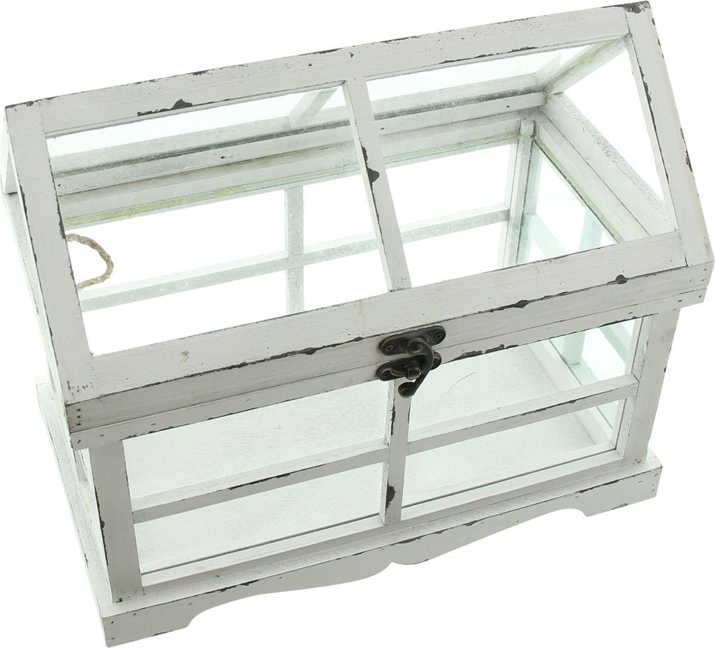 Mini Gewächshaus Shabby Pflanzhaus Wichtelhaus Produktbild 1