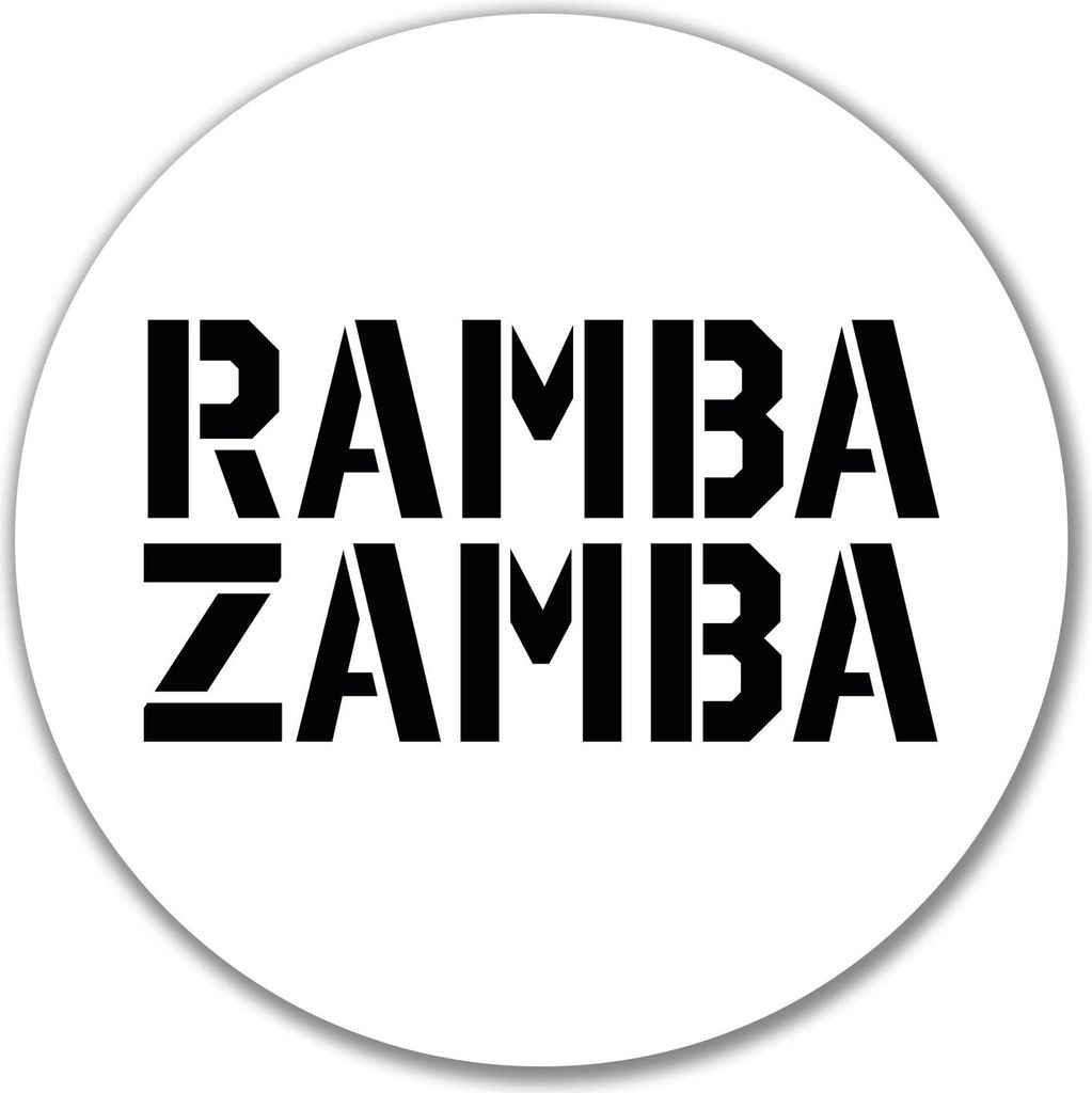 Huuraa Aufkleber Rambazamba Schriftzug 10cm rund Sticker Geschenkidee