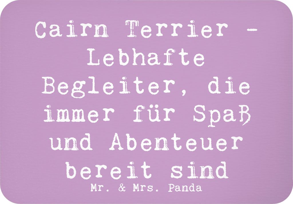 Mr. & Mrs. Panda magnet Spruch Cairn Terrier Begleiter - Lavendeltraum - Geschenk, whiteboardmagnet, büromagnet, Hund, zettelhalter, Hunderassen, ...