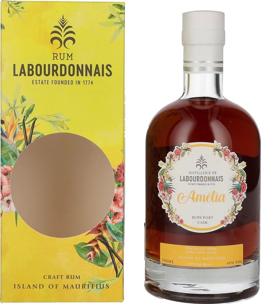 Labourdonnais Amélia Ruby Port Cask 40% Vol. 0,7l en boîte Image du produit 