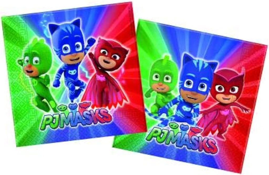 Pj Mask Pyjamersi serviettes en papier 33x33cm, 20pcs Image du produit 