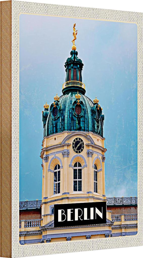 Holzschild Reise 20x30cm Berlin Deutschland Hauptstadt